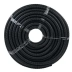 Труба гофрированная FRHF с зондом d25мм (75м) черная Plast PROxima