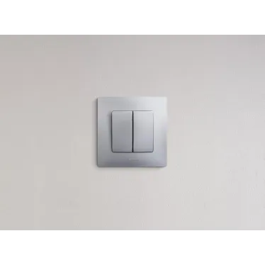 ETIKA Выключатель двухклавишный автоматические клеммы 10 AX 250 В алюминий