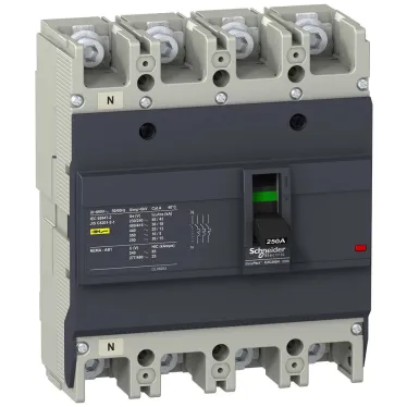 Выключатель автоматический четырехполюсный EZC250 36 KA/415В 3Т 200 A