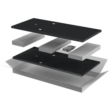 Комплект стенок боковых 800мм шкафа 28U LINEA N чер.