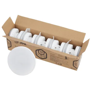 Лампа светодиодная LED 10 Вт 800Лм 6500К таблетка (GX53) холодный GX53 220-240В LED GX-10W-865-GX53 R (10-PACK) Red Line