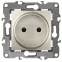 Розетка 2P, 16A-250В, Эра12, шампань, 12-2105-04