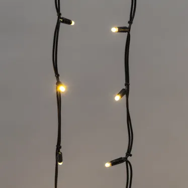 Гирлянда Айсикл (бахрома) светодиодный, 6,0 х 1,5 м, черный провод "КАУЧУК", 230 В, диоды ТЕПЛЫЙ БЕЛЫЙ, 480 LED | 255-296 | NEON-NIGHT