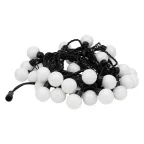 Гирлянда "Мультишарики" Ø38 мм, 10 м, черный ПВХ, 40 диодов, цвет белый | 303-575 | NEON-NIGHT