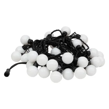 Гирлянда "Мультишарики" Ø38 мм, 10 м, черный ПВХ, 40 диодов, цвет белый | 303-575 | NEON-NIGHT