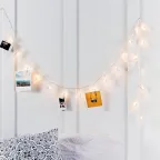 Гирлянда светодиодная Прищепки 10 LED, 1.5 м, прозрачный ПВХ, теплый белый цвет свечения, 2 х АА (батарейки не в комплекте) | 304-005 | NEON-NIGHT