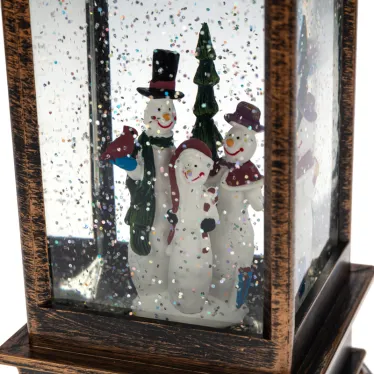 Декоративный фонарь с эффектом снегопада и подсветкой Новый год | 501-161 | NEON-NIGHT