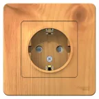 BLANCA скрытой установки розетка с заземлением со шторками, 16А, 250В, ясень