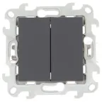 Выключатель двухклавишный Push@Go, графит
