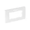 Рамка двойная Modul45 (с полем д/маркировки., горизонт., 84x140 мм, белый)