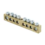 Шина нулевая с заземлением 63.08 латунь