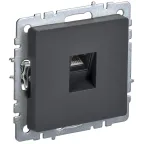 BRITE Розетка компьютерная RJ45 кат.5E РК10-БрГ графит