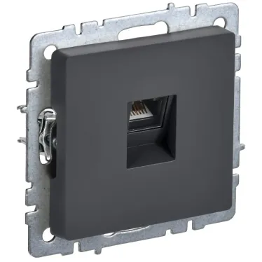 BRITE Розетка компьютерная RJ45 кат.5E РК10-БрГ графит