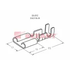 Клемма плоская гнездо 7.7 мм 1-1.5 кв мм (РП-м 1.5-(6.3)), REXANT