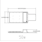 Светильник уличный 50Вт 5000Лм 5000К КСС ''Ш-с'' DOB-SMD 48мм SPP-503-0-50K-050