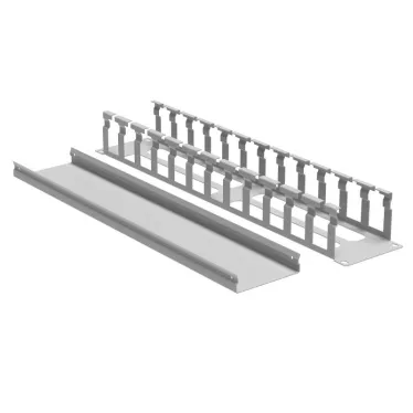 Органайзер кабельный с крышкой и отверстиями 2U, глубина 60 мм, для 19'' IT-корпусов ДКС серии STI/CQE, RAL7035