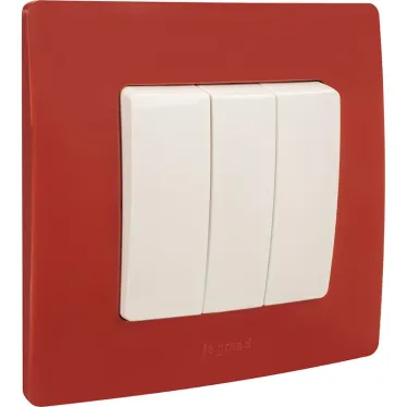 ETIKA Рамка 1 пост красная