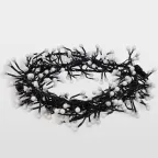 Гирлянда «Мишура LED» 3 м, темно-зеленый ПВХ, 288 диодов, цвет белый + теплый белый | 303-608 | NEON-NIGHT