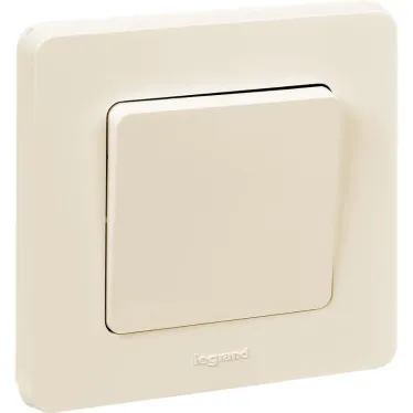 Выключатель одноклавишный - Legrand Inspiria - 10А 250В безвинтовые зажимы - слоновая кость