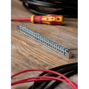 Шина PEN ноль-земля (6x9мм) 24 отв. цинк крепеж покраям