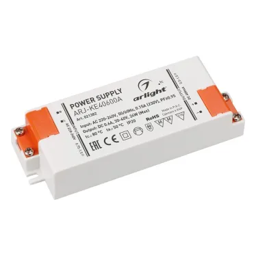 Блок питания ARJ-KE40600A (24W, 600mA, PFC) (ARL, IP20 Пластик, 5 лет)