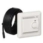 Термостат теплого пола электронный 10A датчик матовый хром