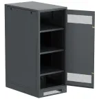 Шкаф LINEA B (пустой) 1450х600х950мм металлическая дверь черный