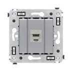 Avanti Компьютерная розетка RJ-45 без шторки в стену, кат.5e одинарная экранированная, Закаленная сталь