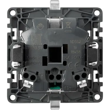 Valena IN MATIC Розетка силовая двойная 2х2К+З 16А 250В со шторками безвинтовые зажимы