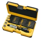 Набор бит SL/PH/PZ/Tx/HEX и головок с поворотной трещоткой Ergonic K в кейсе, 22 шт