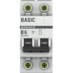 Автоматический выключатель 2P 6А (B) 4,5кА ВА 47-29 Basic