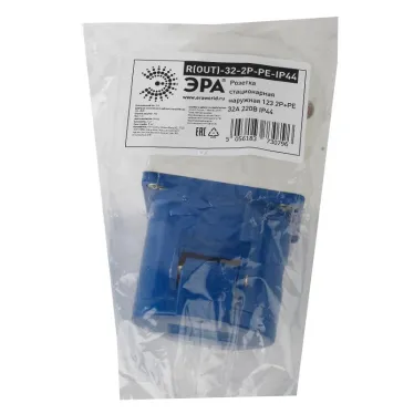 Розетка стационарная наружная 123 2Р+РЕ 32А 220В IP44 (10/60/720) R(OUT)-32-2P-PE-IP44