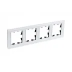 Рамка четырехпостовая ATLASDESIGN NATURE, СТЕКЛО БЕЛЫЙ