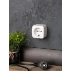 Розетка Минск 1-местная ОП 16А с заземлением белая