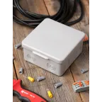 Коробка распределительная KMP-030-035 с крышкой (85х85х40) для прямого монтажа без мембр. вводов серая IP54 EKF
