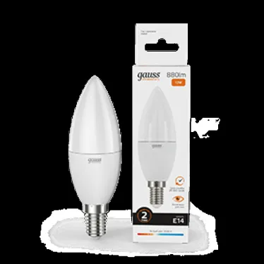 Лампа светодиодная LED 12 Вт 880 лм 3000К свеча теплый E14 AC 220В Elementary Gauss