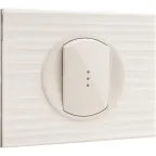 Рамка, однопостовая, Corian белый рельеф