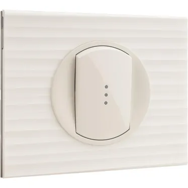 Рамка, однопостовая, Corian белый рельеф