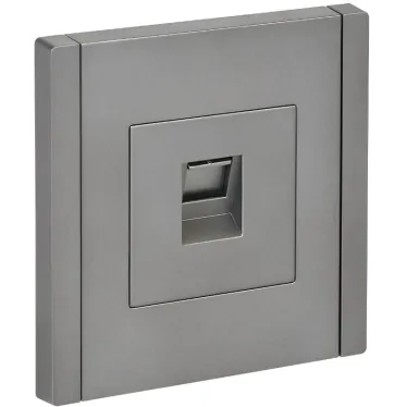 FORTE@PIANO Розетка компьютерная RJ45 кат.6 FP531 сталь IEK