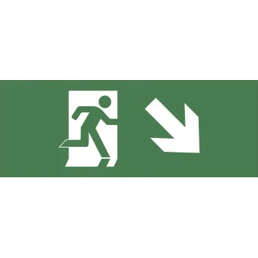 Этикетка самоклеющаяся 200х60мм Фигура/стрелка вниз вправо DPA/DBA INFO-DBA-006