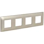 SKANDY Рамка 4-местная SK-F04Sh шампань IEK