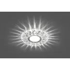 Светильник ИВО-50w G5.3 со светодиодной подсветкой 4000К хром с прозрачным стеклом