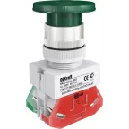 Кнопка AEAL 22мм грибовидная с фиксацией зеленая 220В ВK-22