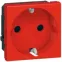 Mosaic-New Розетка с заземлением красная