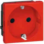 Mosaic-New Розетка с заземлением красная