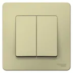 BLANCA С/У 2-клавишный ПЕРЕКЛЮЧАТЕЛЬ (cх.6+6), 10А, 250B, БЕЖЕВЫЙ