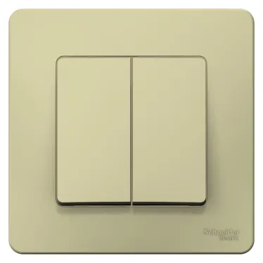 BLANCA С/У 2-клавишный ПЕРЕКЛЮЧАТЕЛЬ (cх.6+6), 10А, 250B, БЕЖЕВЫЙ