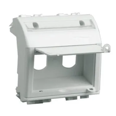 Адаптер для 2 оптоволоконныx разъемов белый 2 модуля