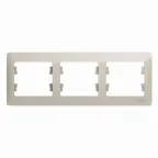 GLOSSA рамка 3-постовая горизонтальная молочный