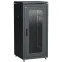 Шкаф сетевой 19дюйм LINEA N 28U 600х800 мм стеклянная передняя дверь. задняя металлическая черный